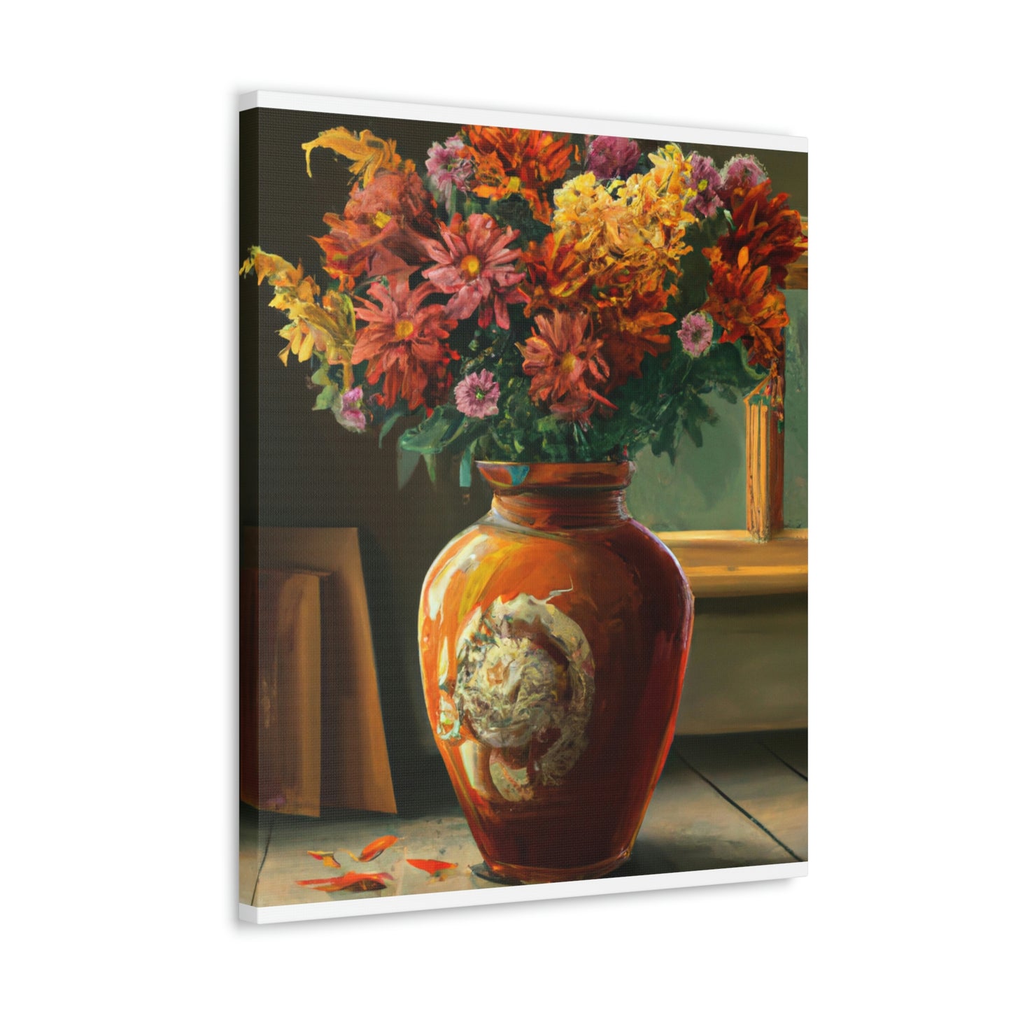 Vaseful of Blooms. - Canvas