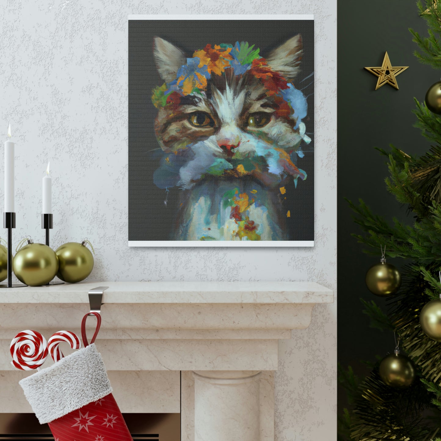 Daisycat. - Canvas