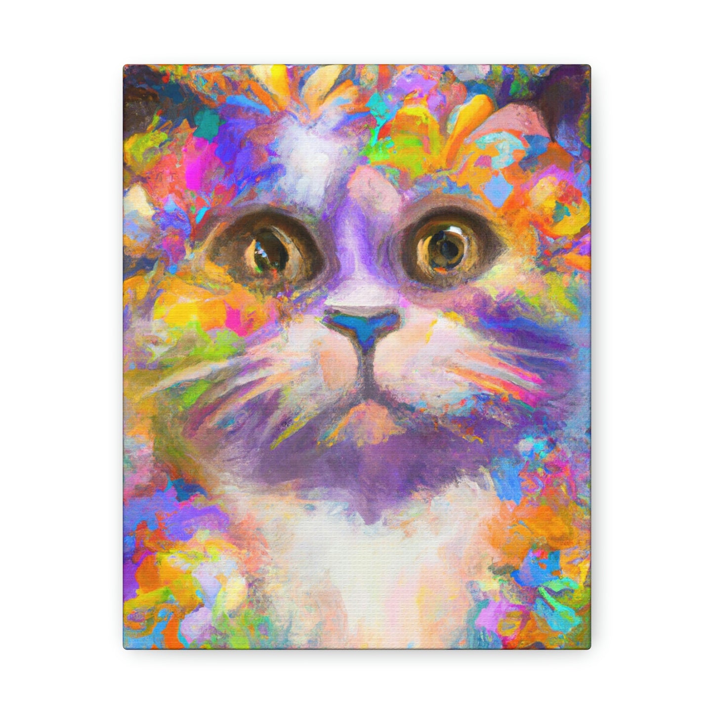 "Cat Rainbow". - Canvas