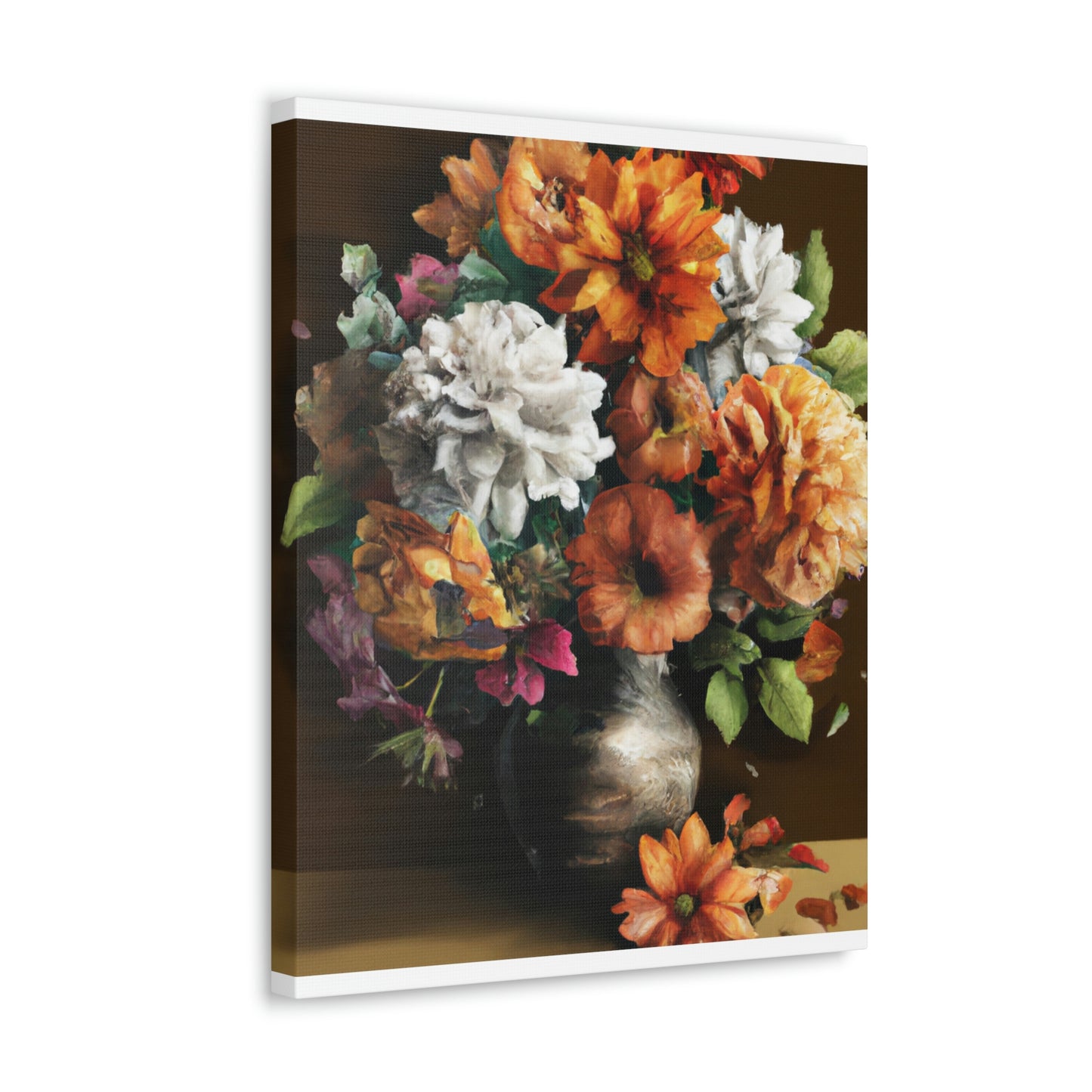 Floral Artistry Vase - Canvas