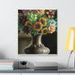 "Delicate Blossoms Vase." - Canvas