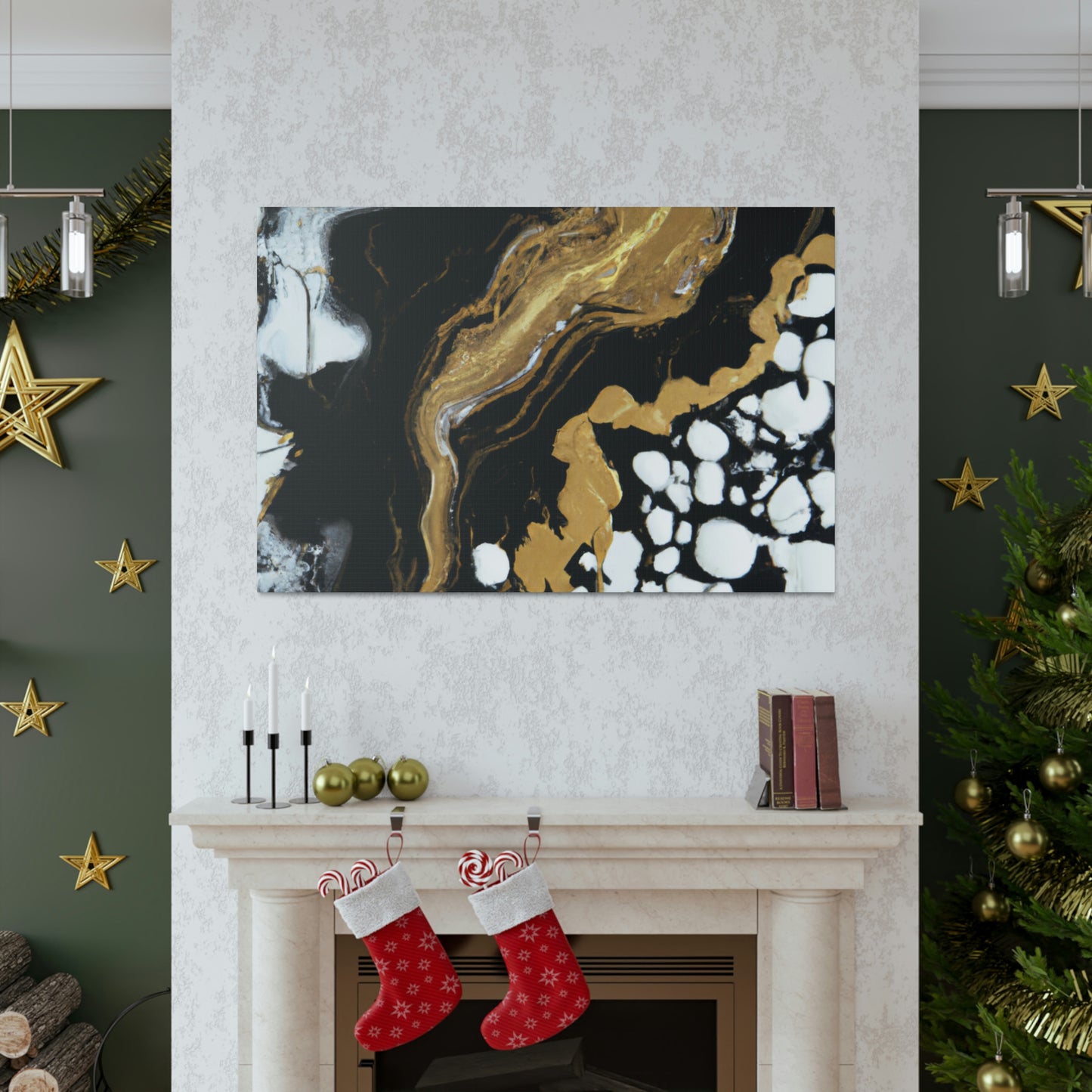 Glittering Ebony Cosmos - Canvas