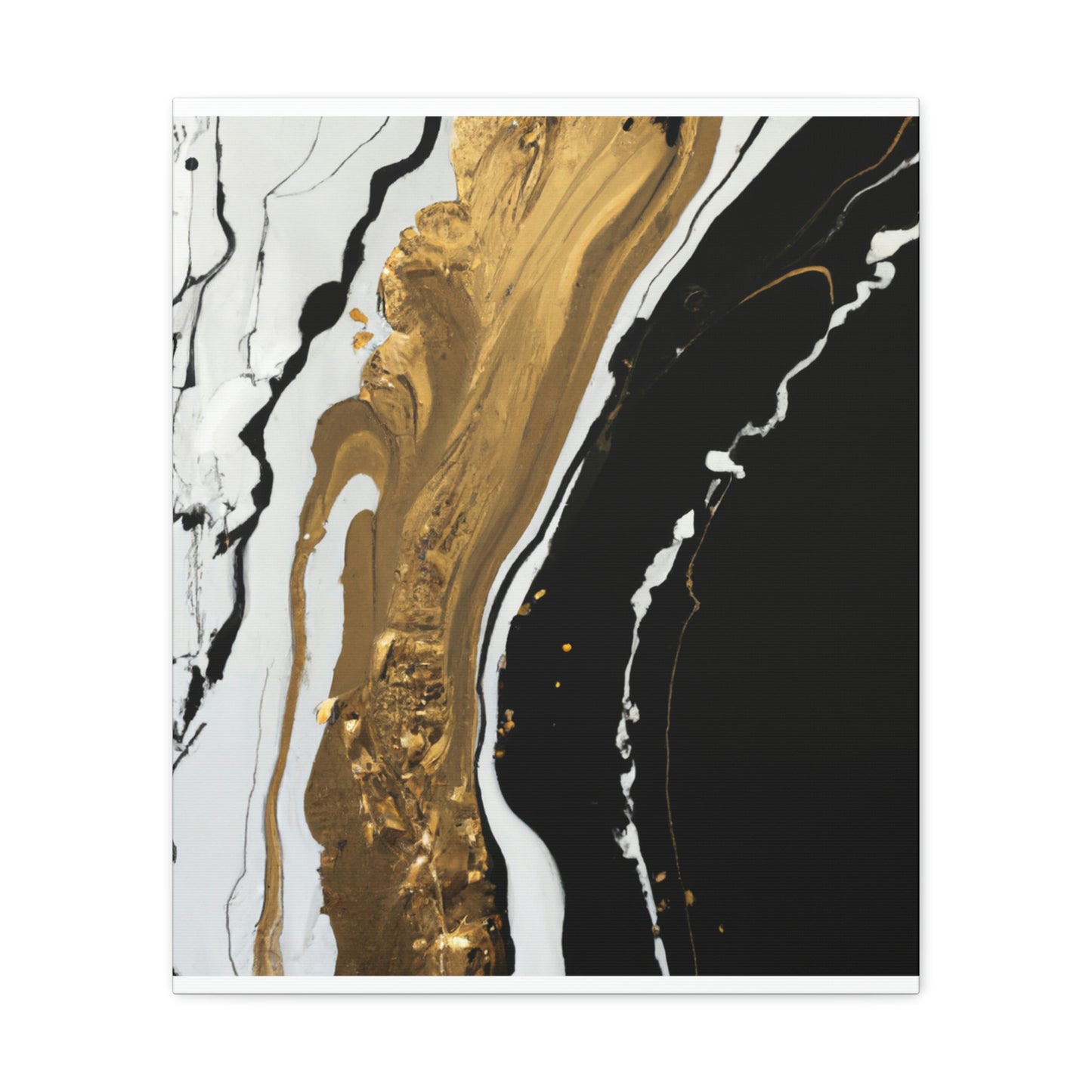 Golden Flow Fusion - Canvas