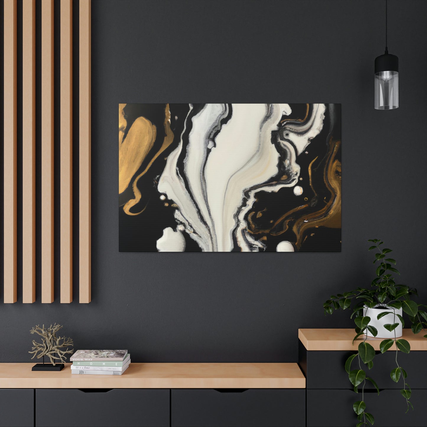 Gold Splash Galaxy. - Canvas