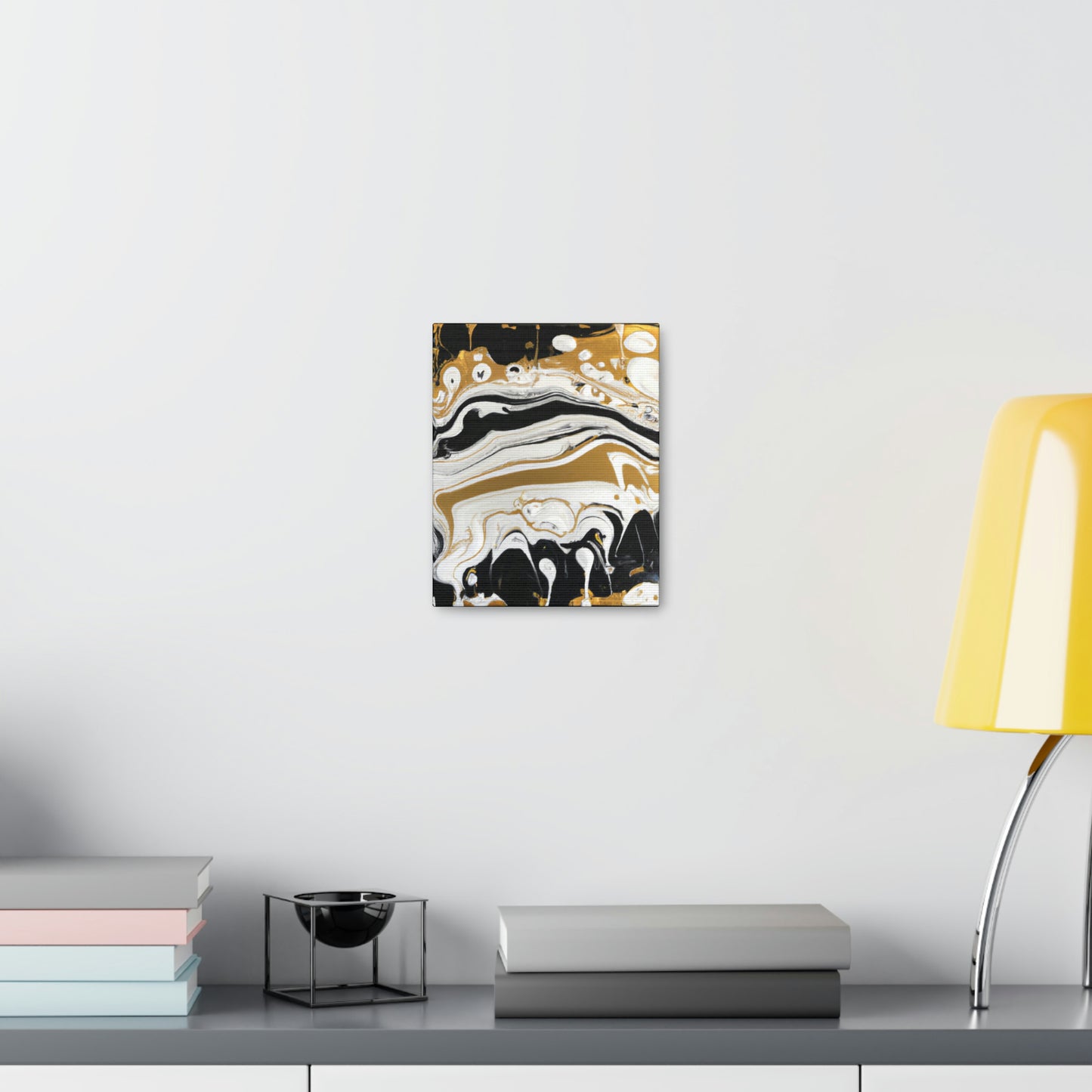 Golden Flux Swirls - Canvas