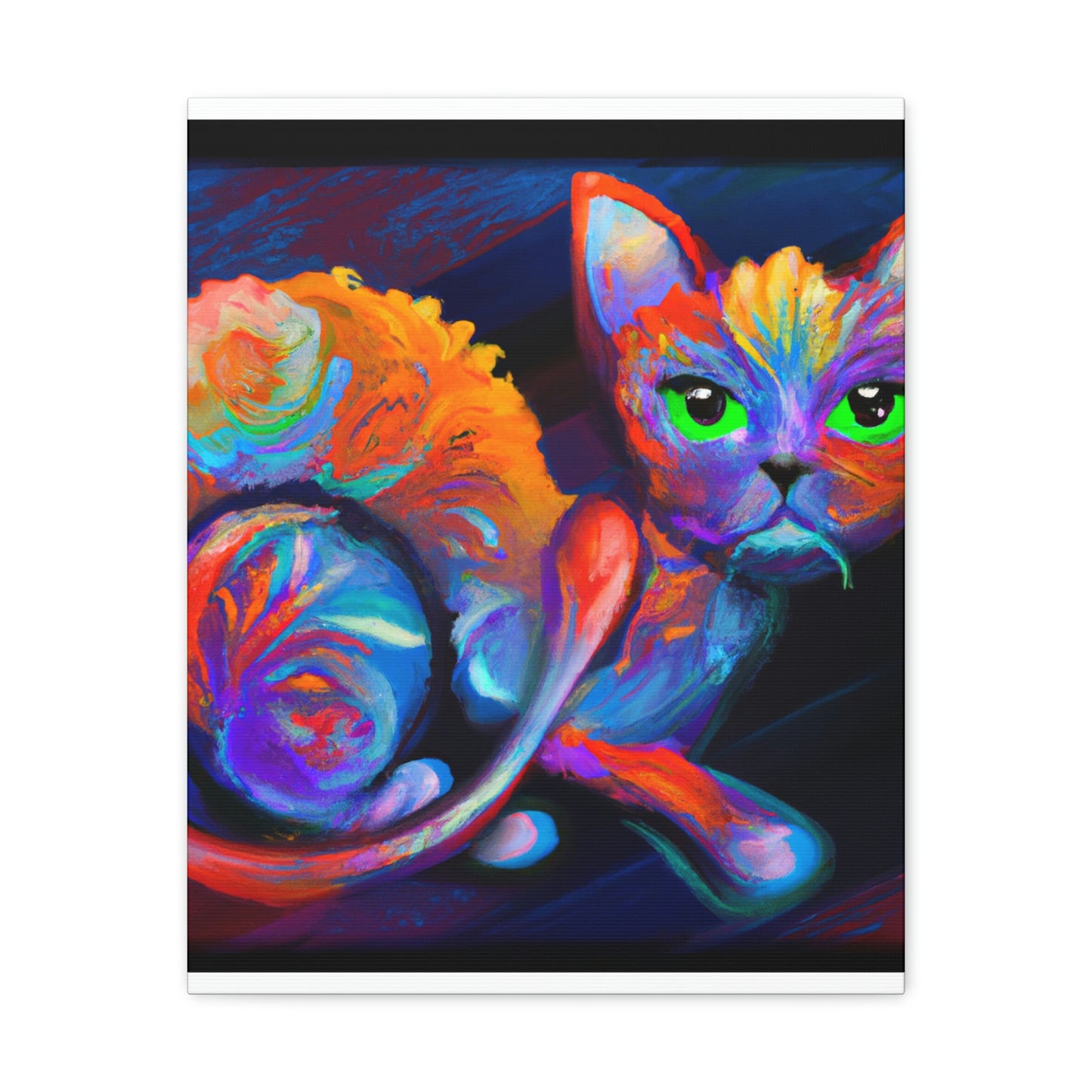 Feline Blooms. - Canvas