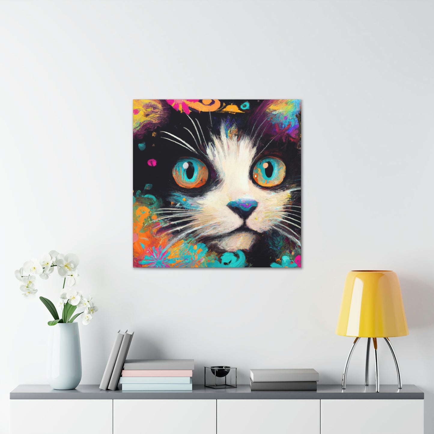 Feline Flourish. - Canvas