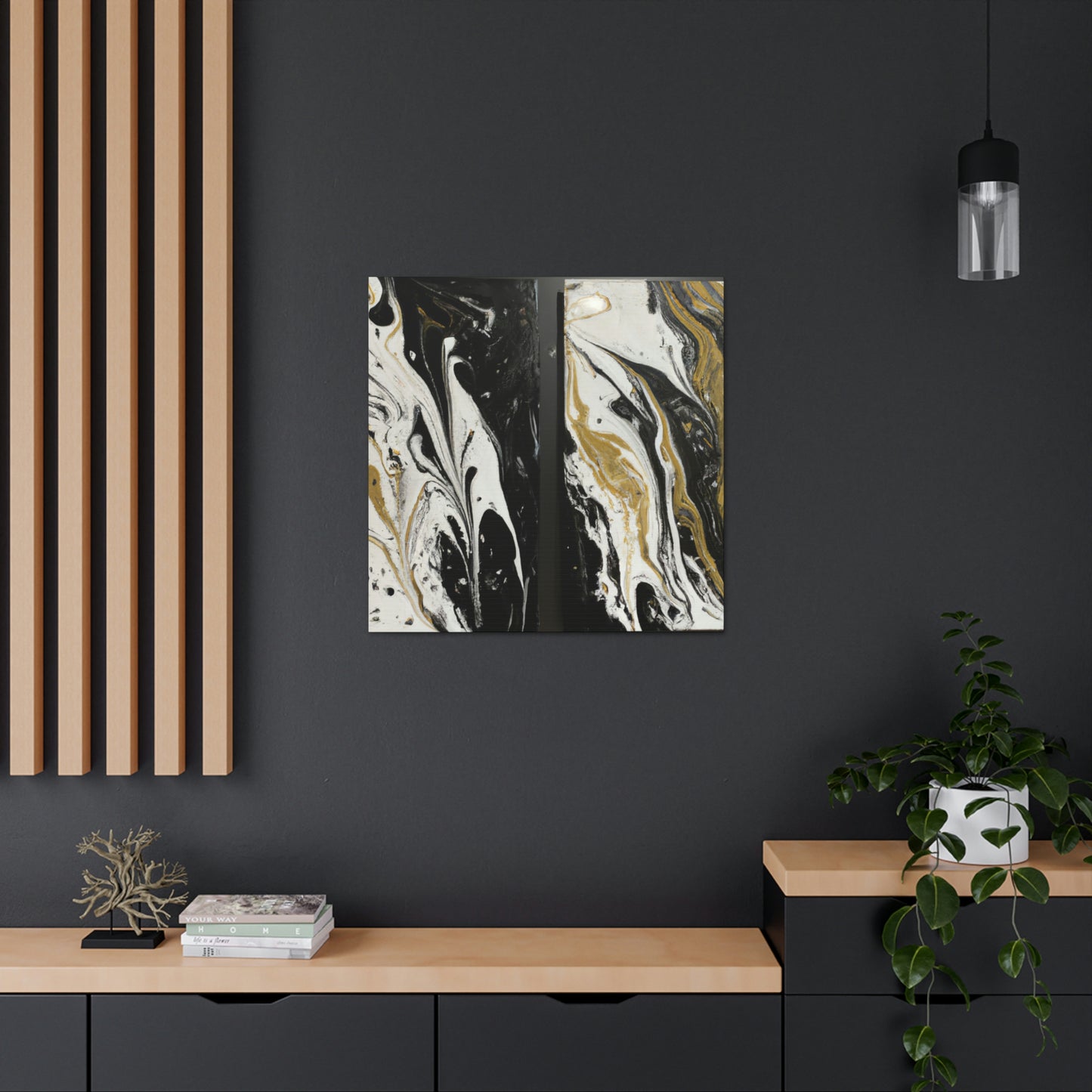 Gilded Liquid Chaos. - Canvas