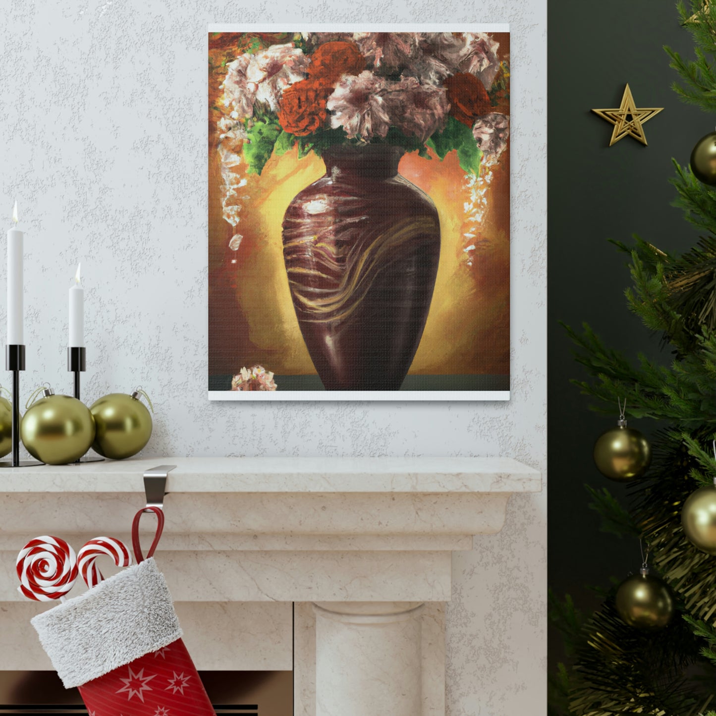 Floral Marvel Scene - Canvas