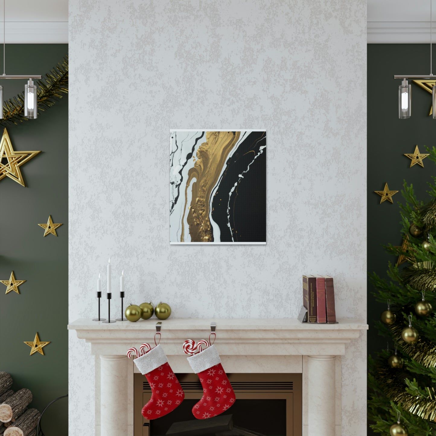 Golden Flow Fusion - Canvas