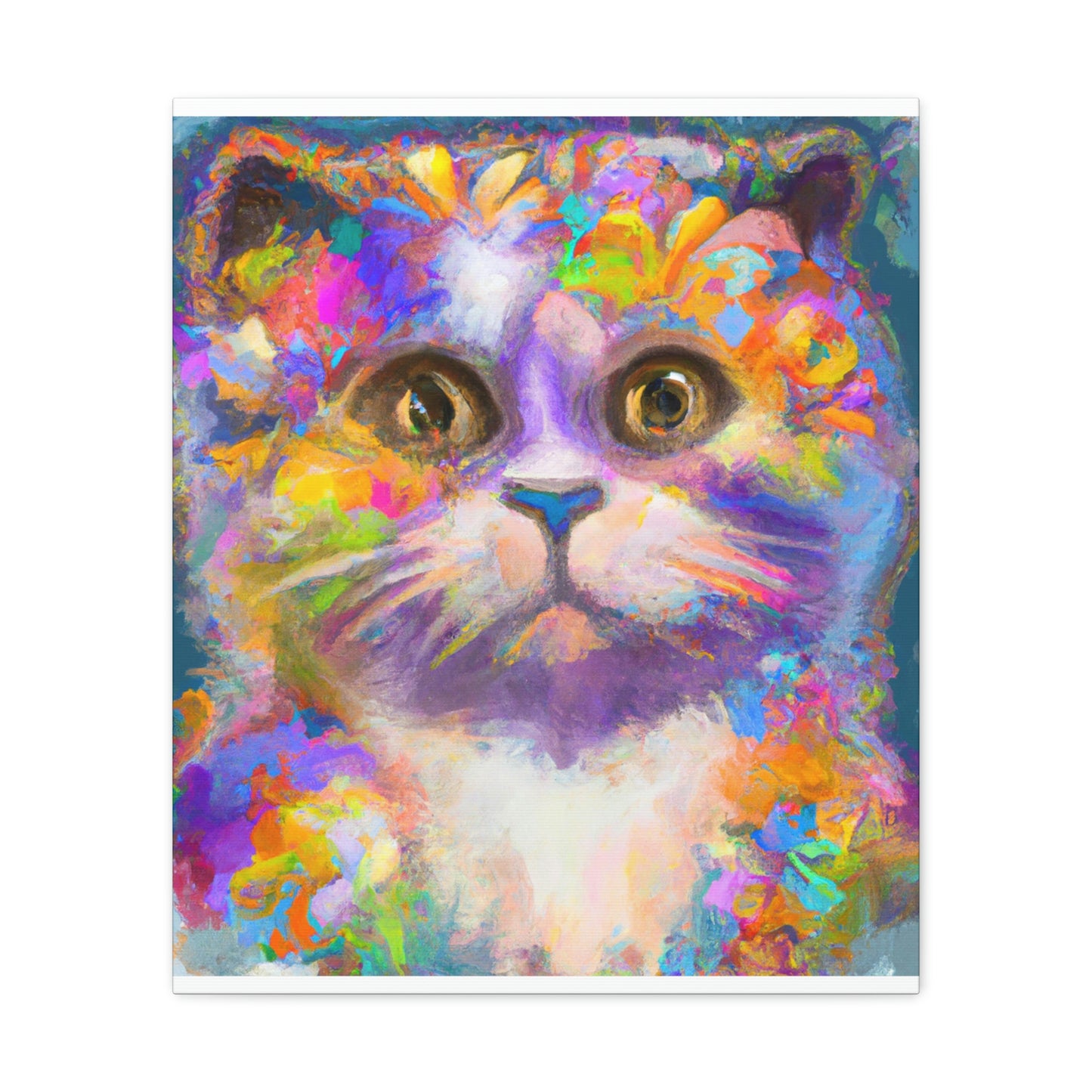 "Cat Rainbow". - Canvas