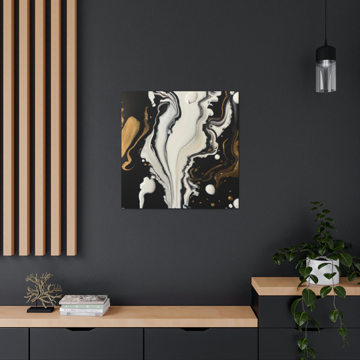 Gold Splash Galaxy. - Canvas