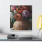 "Fading Floral Finesse" - Canvas