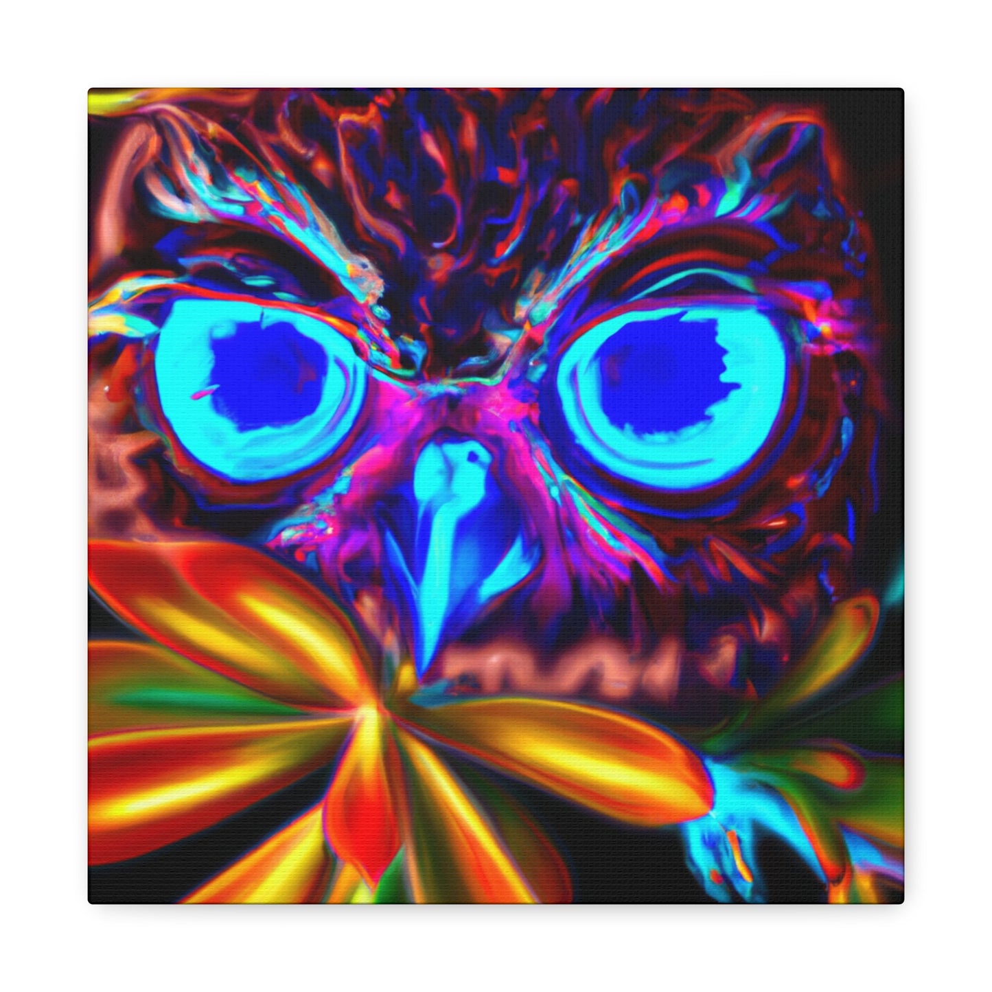 Neo-Owl Bloom - Canvas