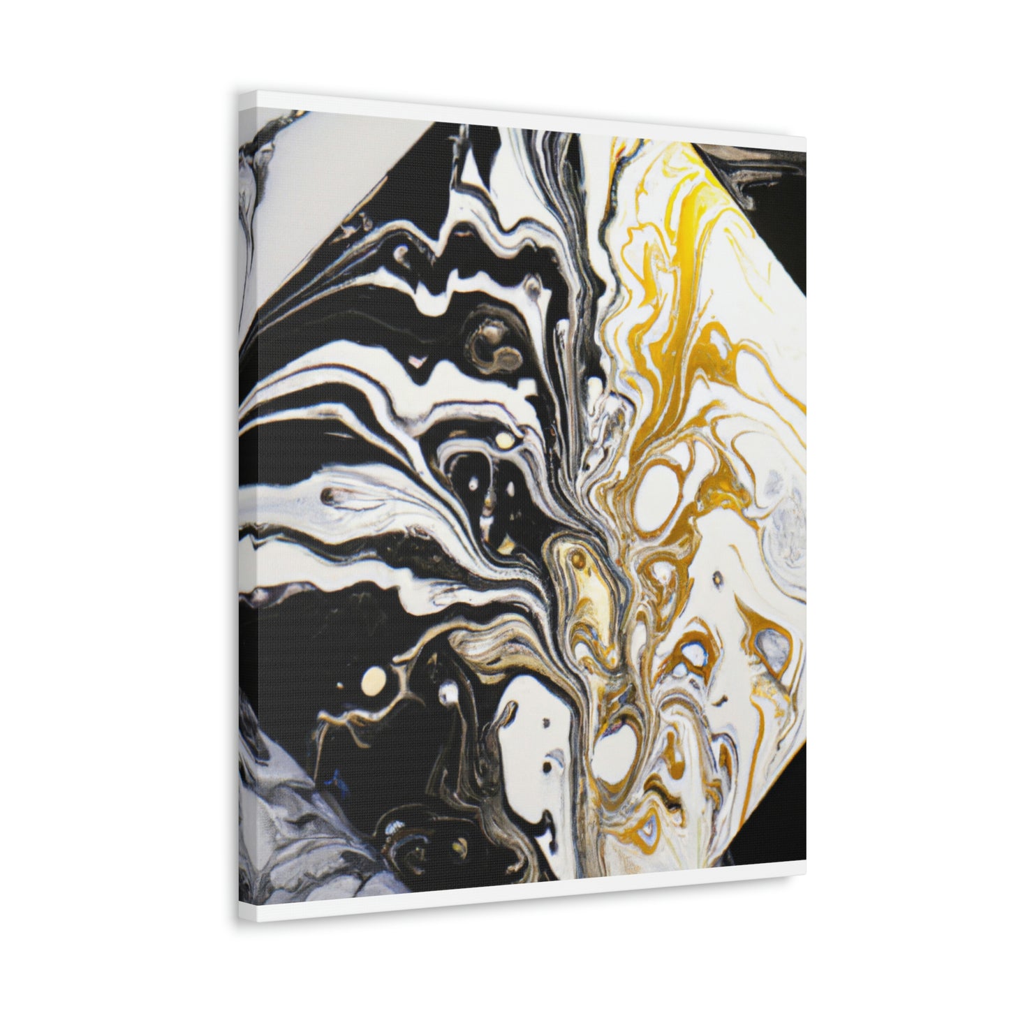Golden Sparkle Flow. - Canvas