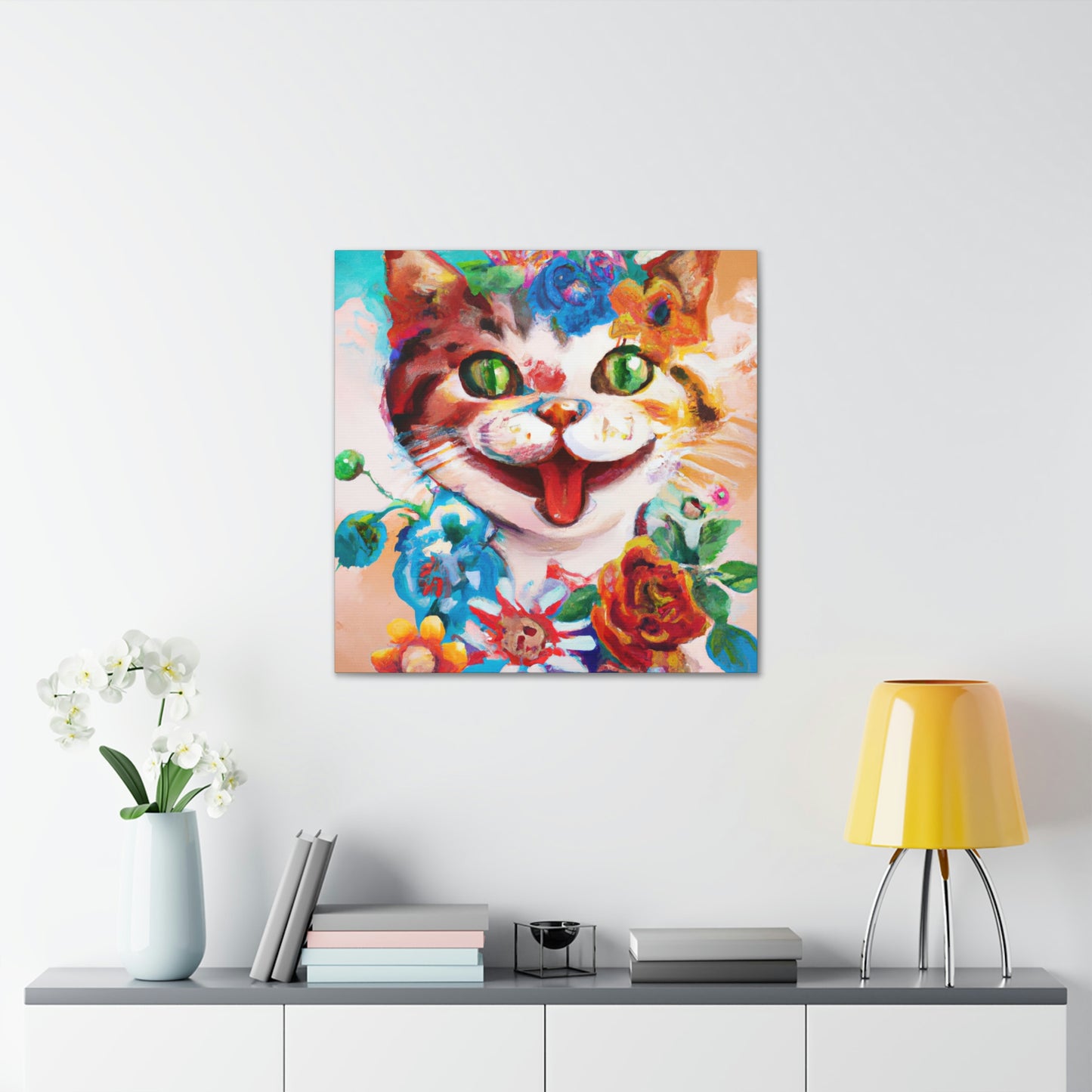 Feline Florals - Canvas