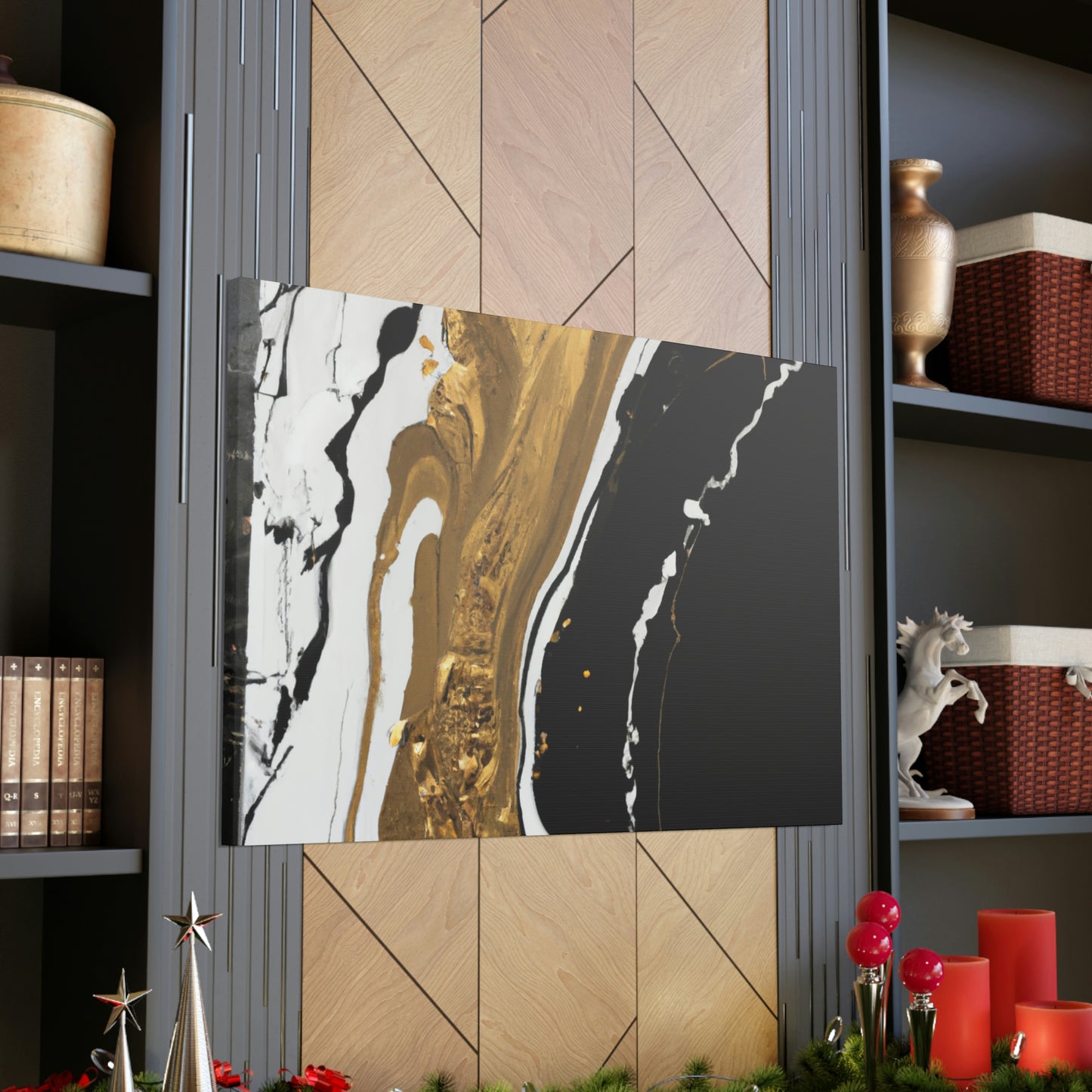 Golden Flow Fusion - Canvas