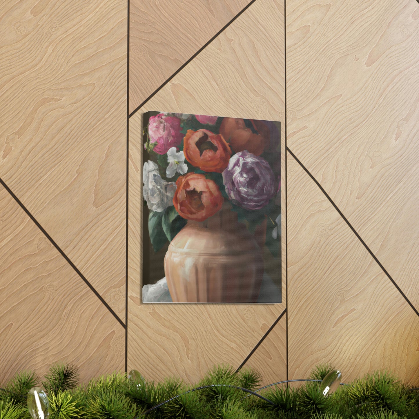 "Fading Floral Finesse" - Canvas