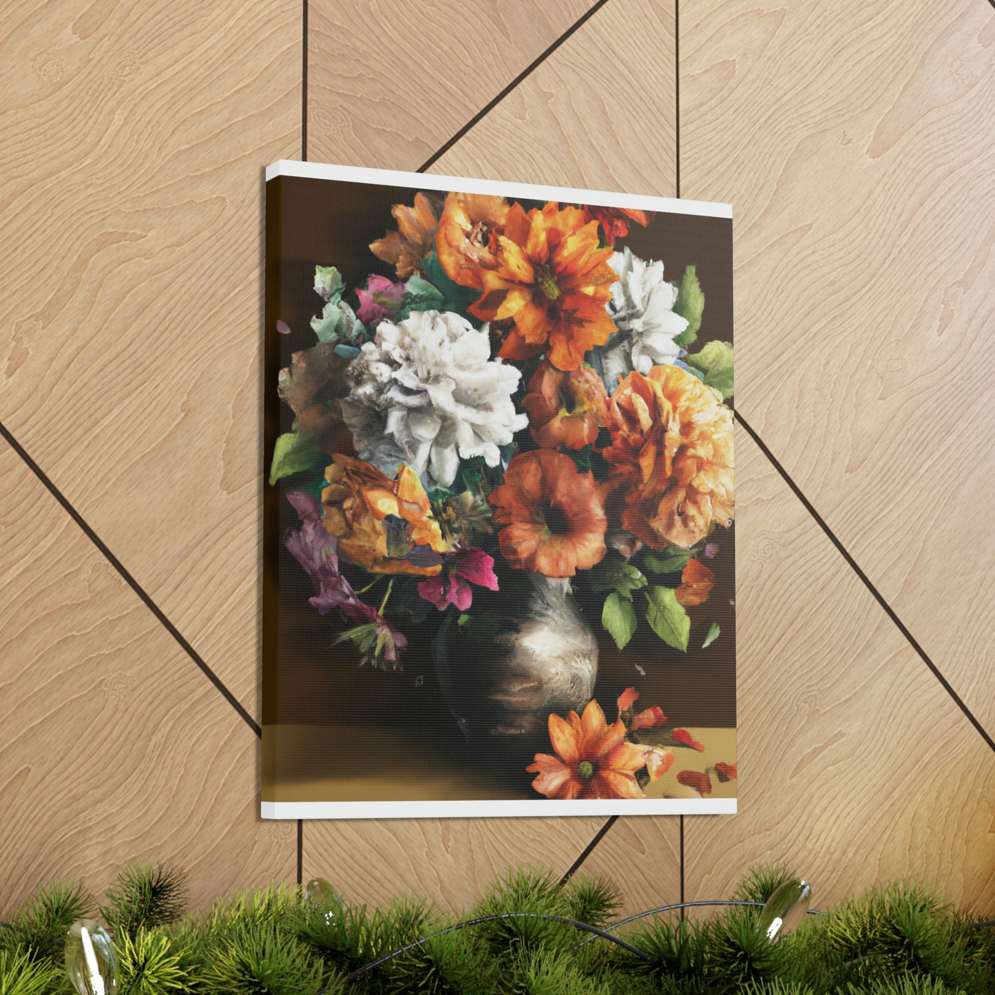 Floral Artistry Vase - Canvas
