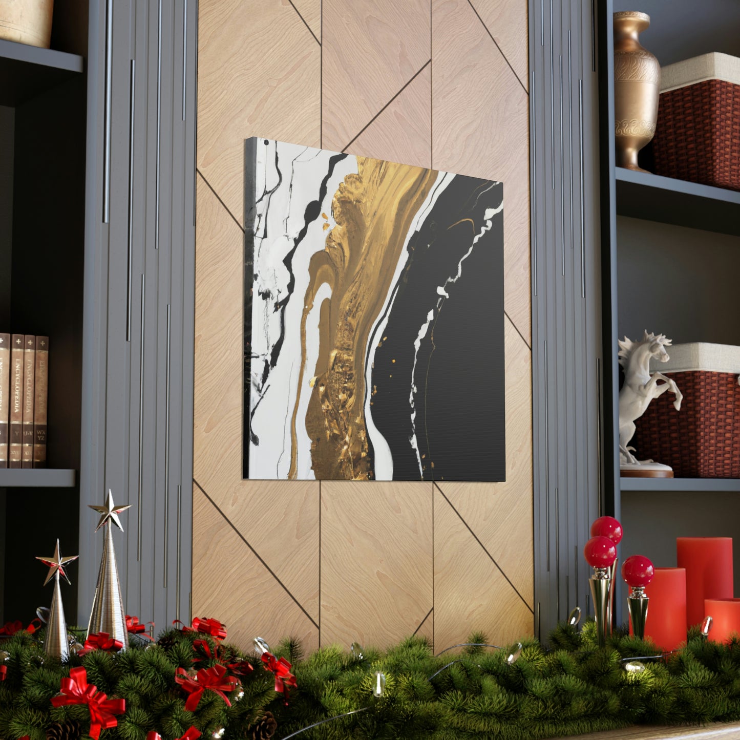Golden Flow Fusion - Canvas