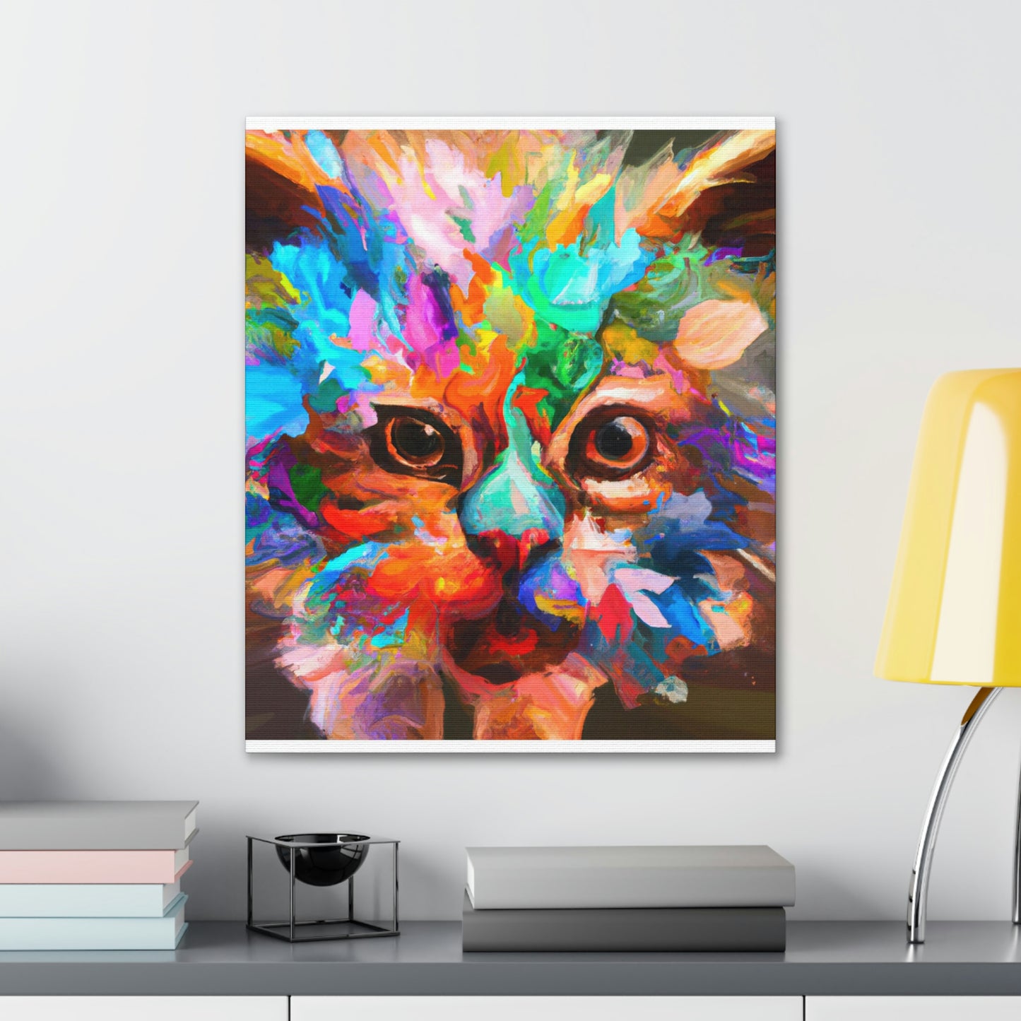 "Floral Feline" - Canvas