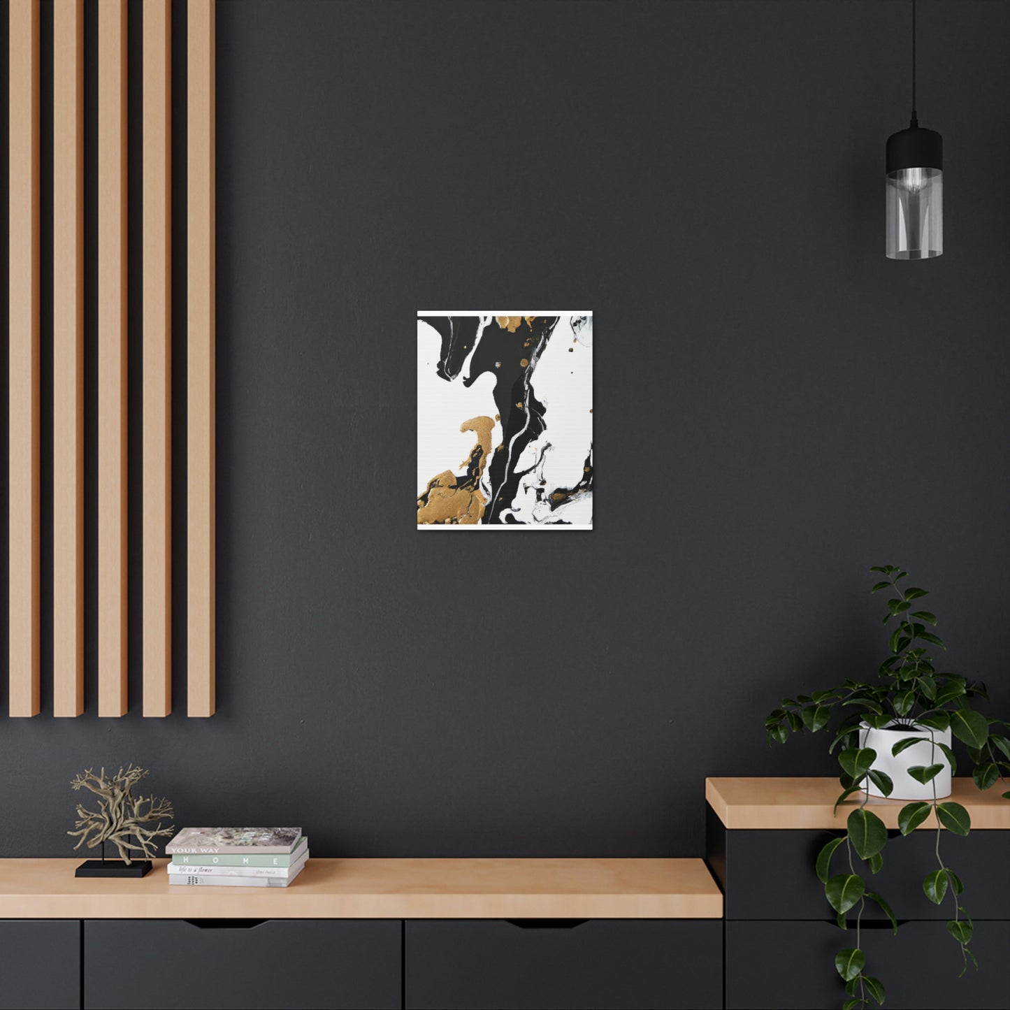 Midnight Gilded Bloom - Canvas