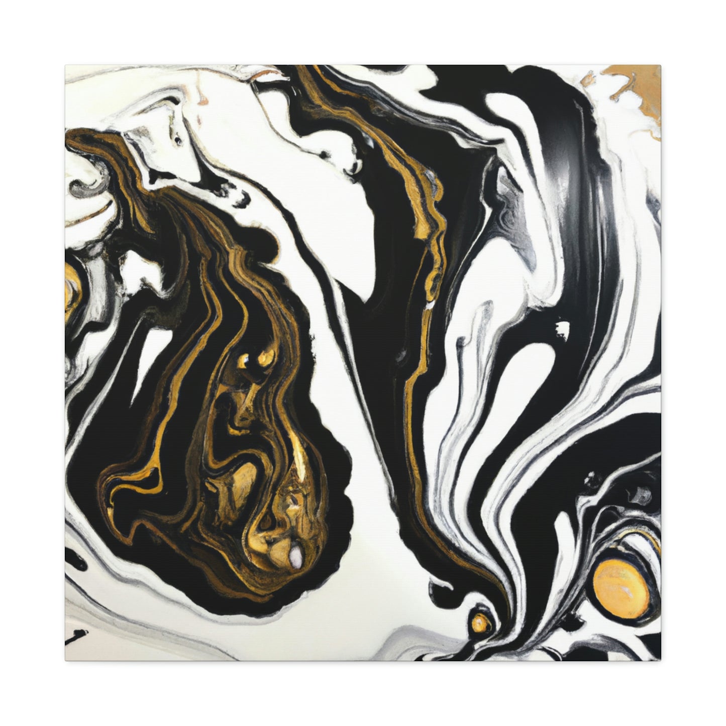 Ebony Gilded Flux - Canvas