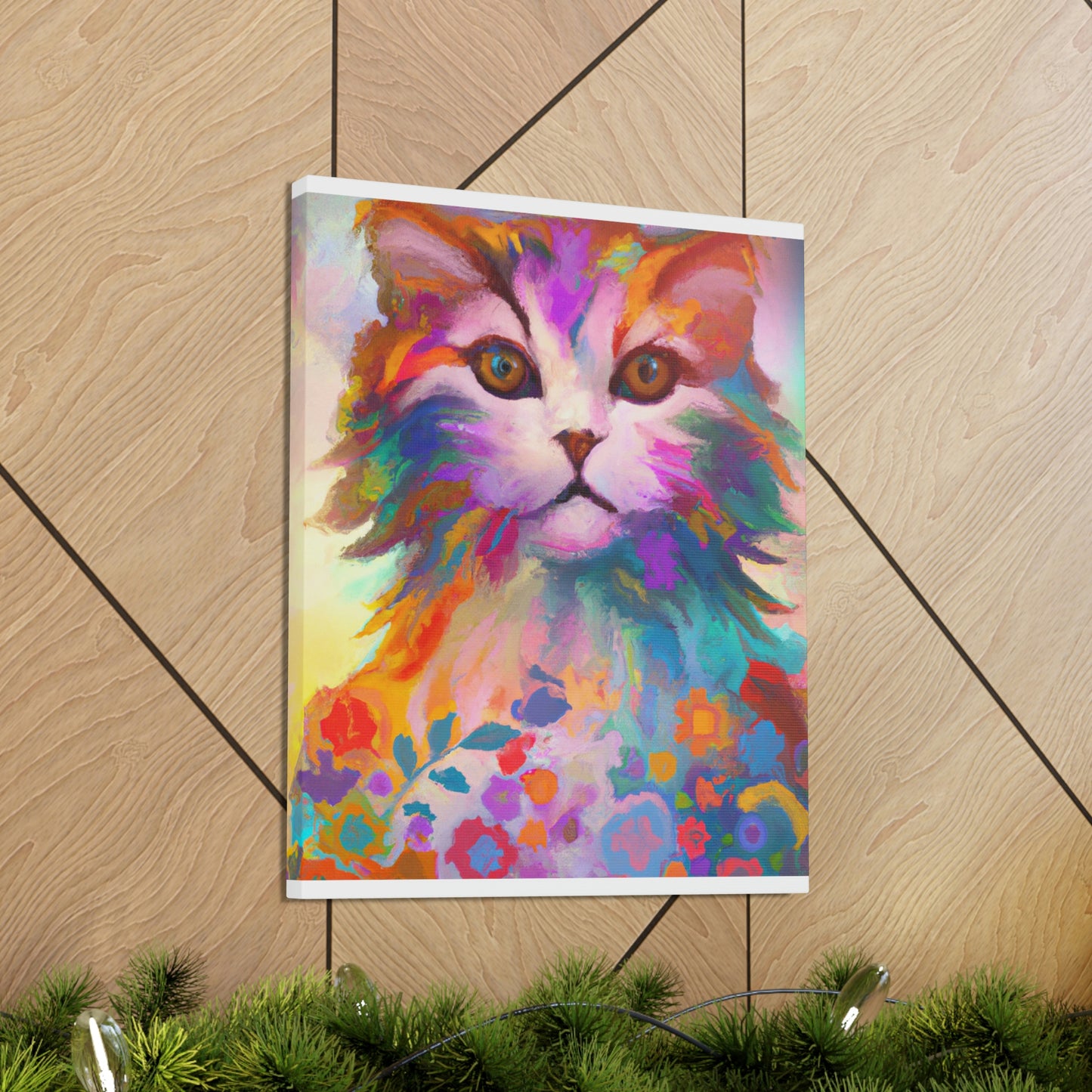 Floral Feline - Canvas