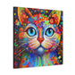Floral Feline. - Canvas