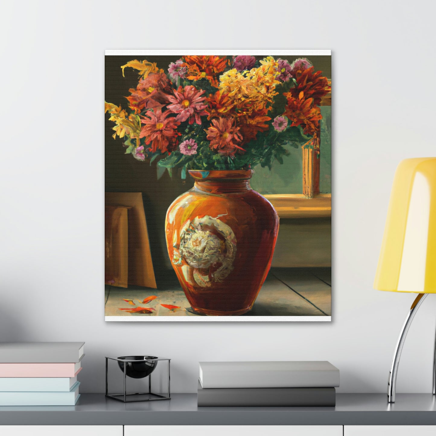 Vaseful of Blooms. - Canvas