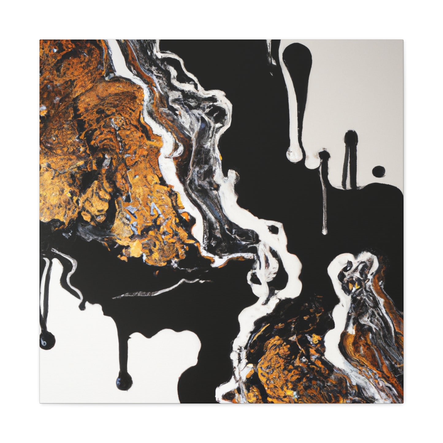 Golden Intricacy Flow. - Canvas
