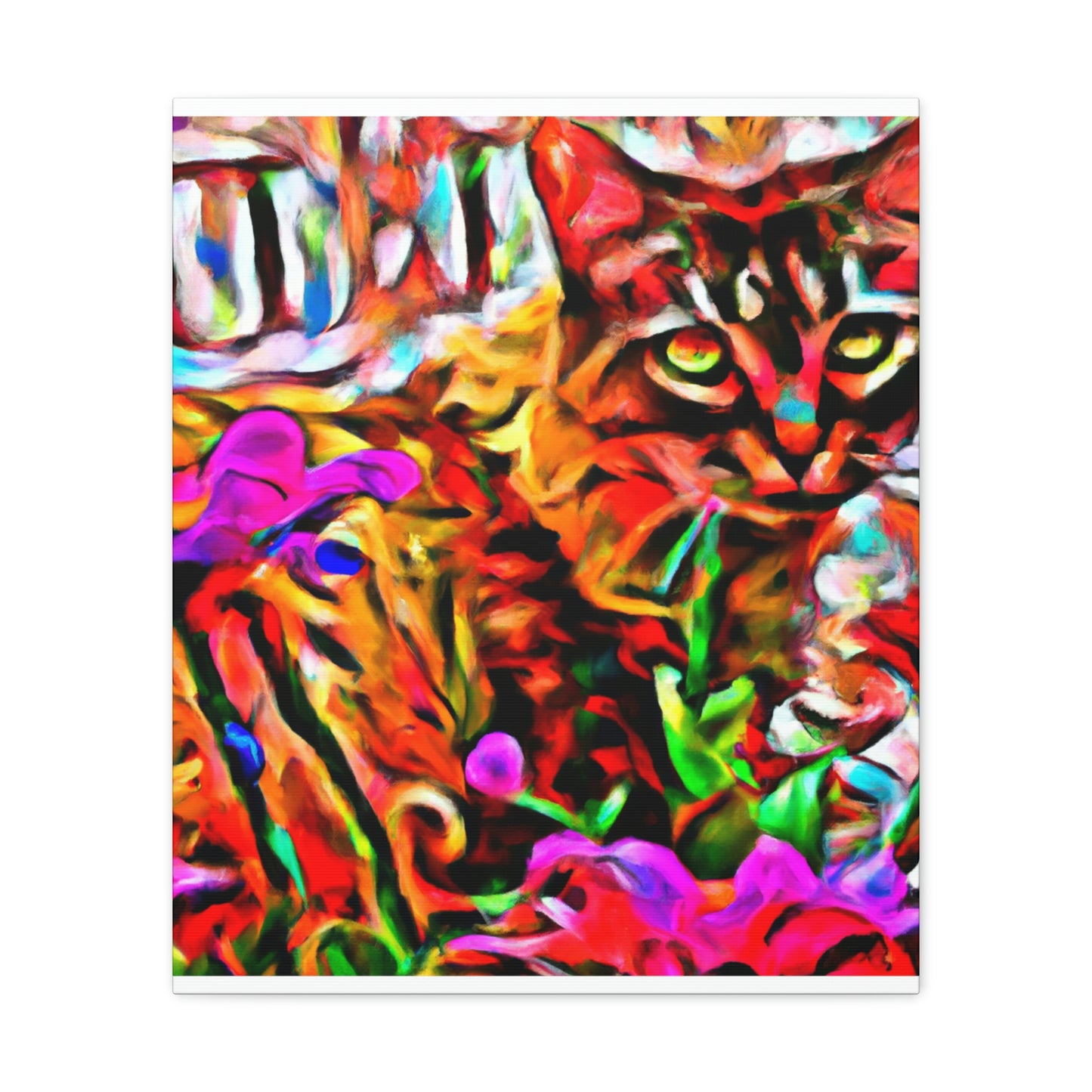 1. "Colored Flower Mix"
2. "Multi Flowered Cat"
3. "Digital Room Mix" - Canvas