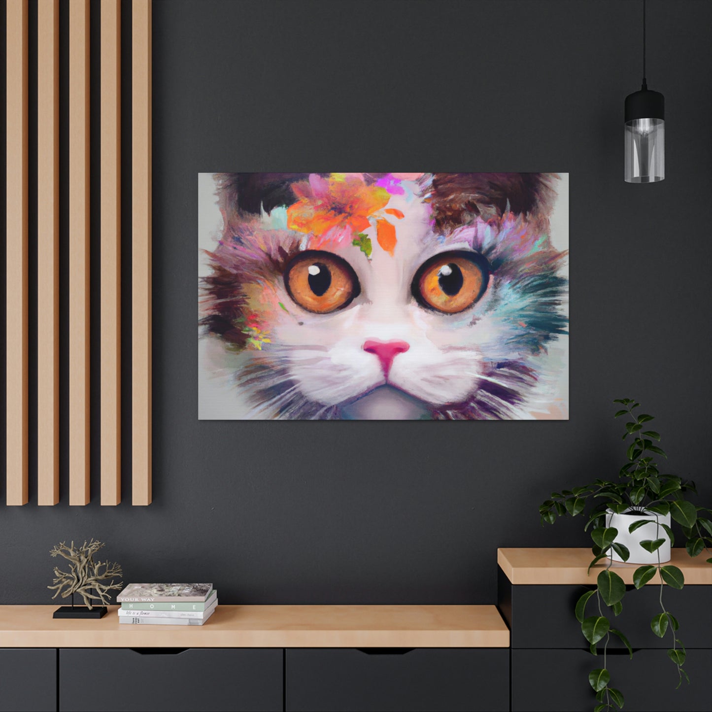 Floral Feline - Canvas