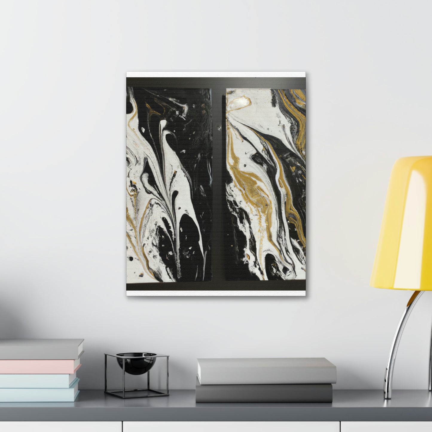 Gilded Liquid Chaos. - Canvas