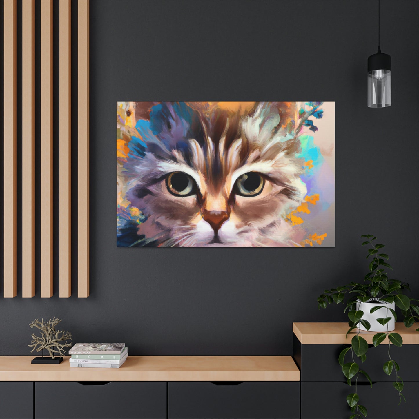 Feline Floral. - Canvas