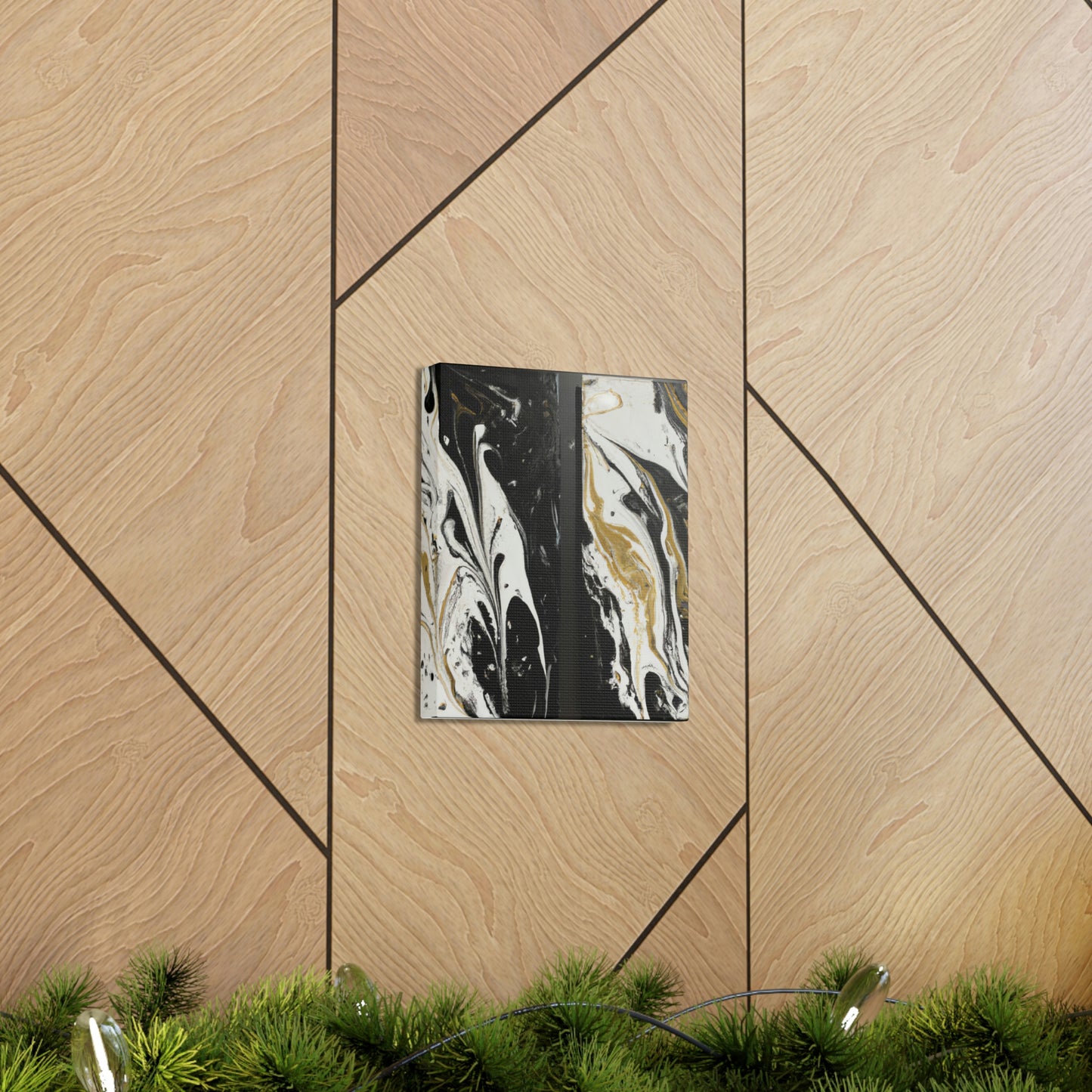 Gilded Liquid Chaos. - Canvas