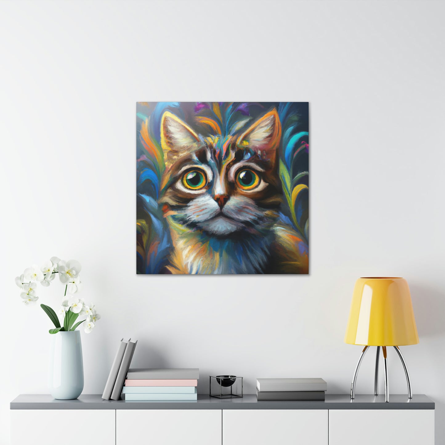 Rainbow Whiskers. - Canvas