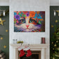 Flower Cat. - Canvas