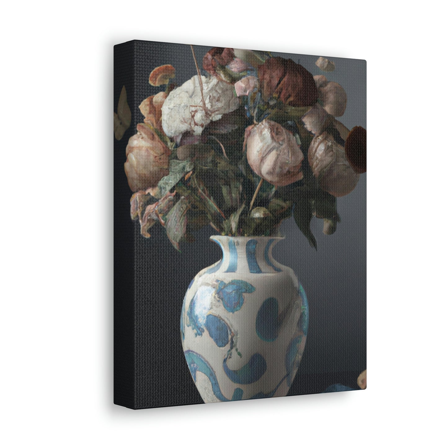"Floral Finesse Vignette" - Canvas