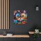 Flower Cat. - Canvas