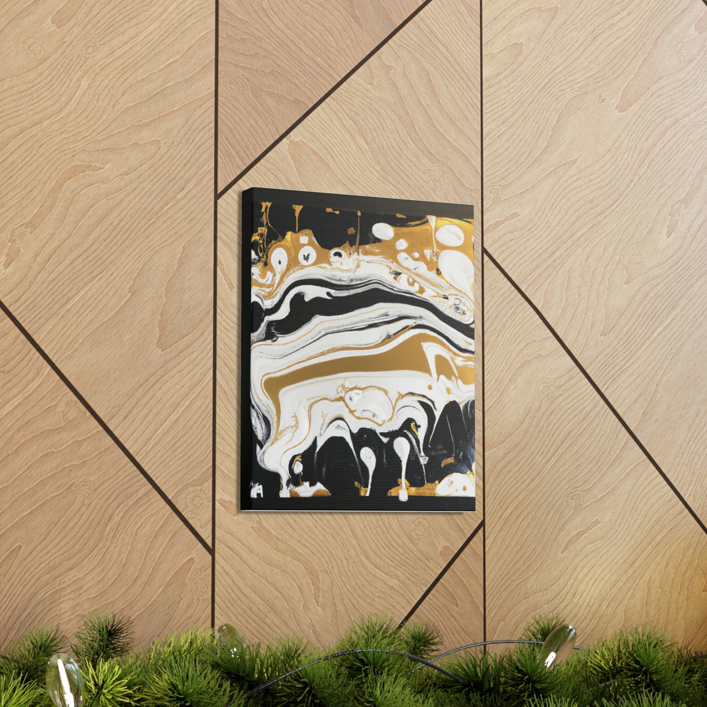 Golden Flux Swirls - Canvas