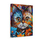 Flower Cat. - Canvas