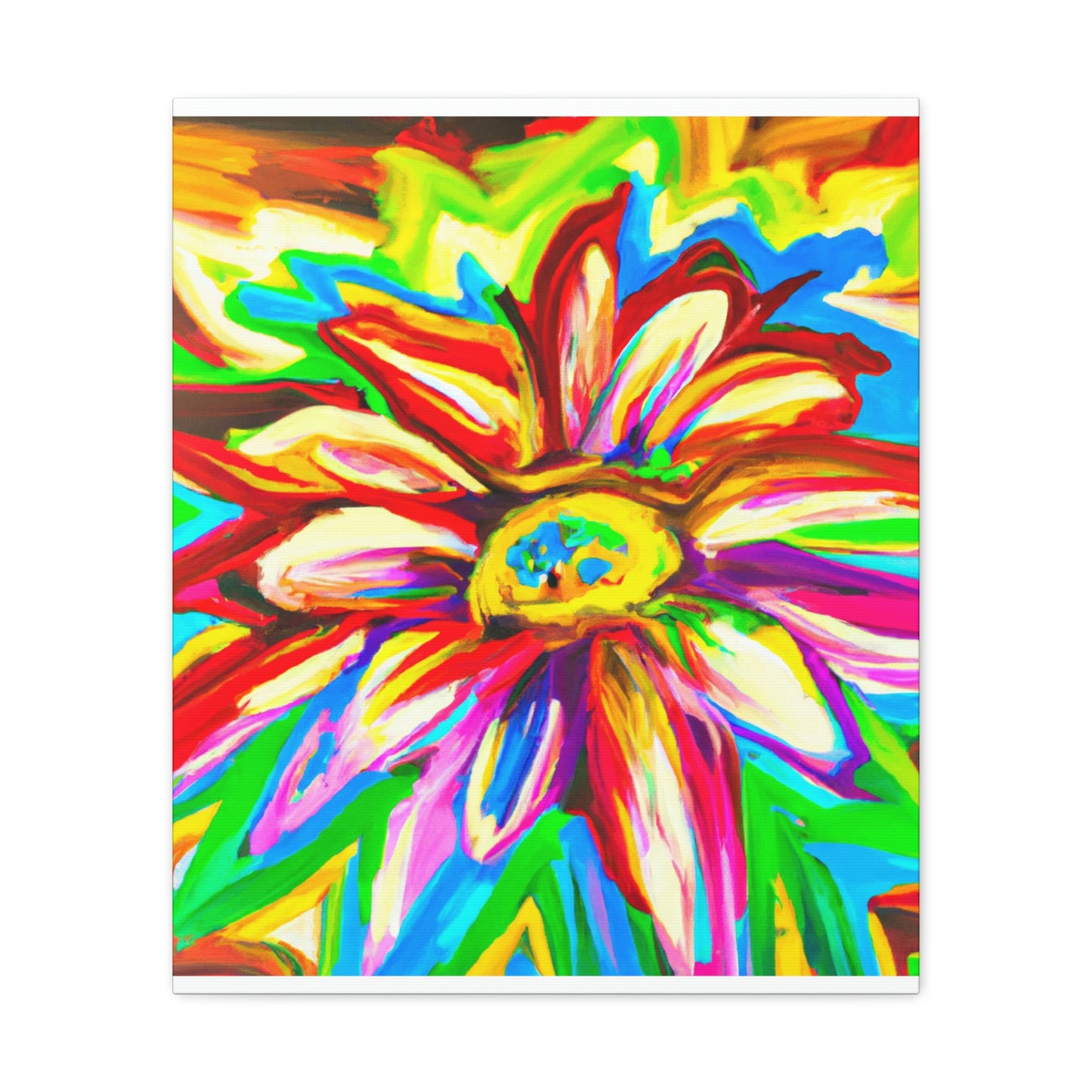 Vivid Floral Vibe. - Canvas