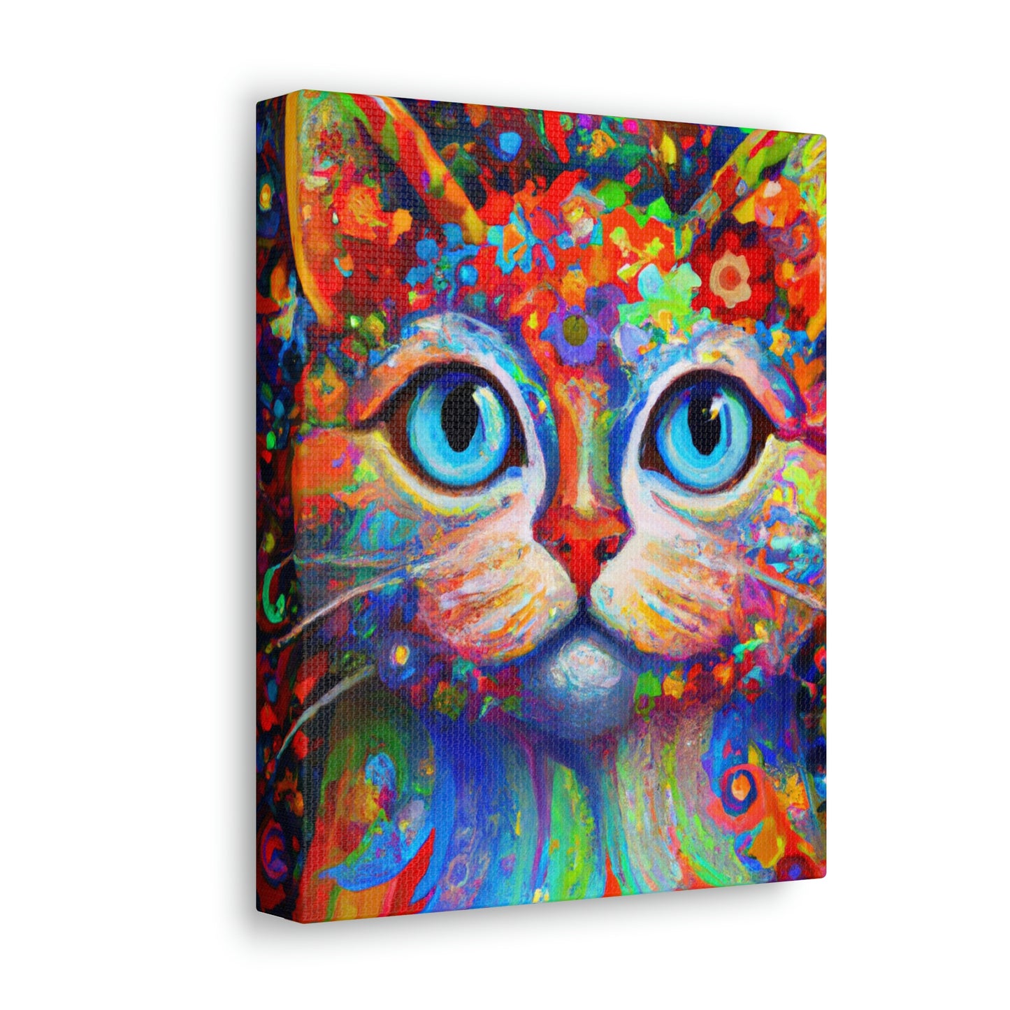 Floral Feline. - Canvas