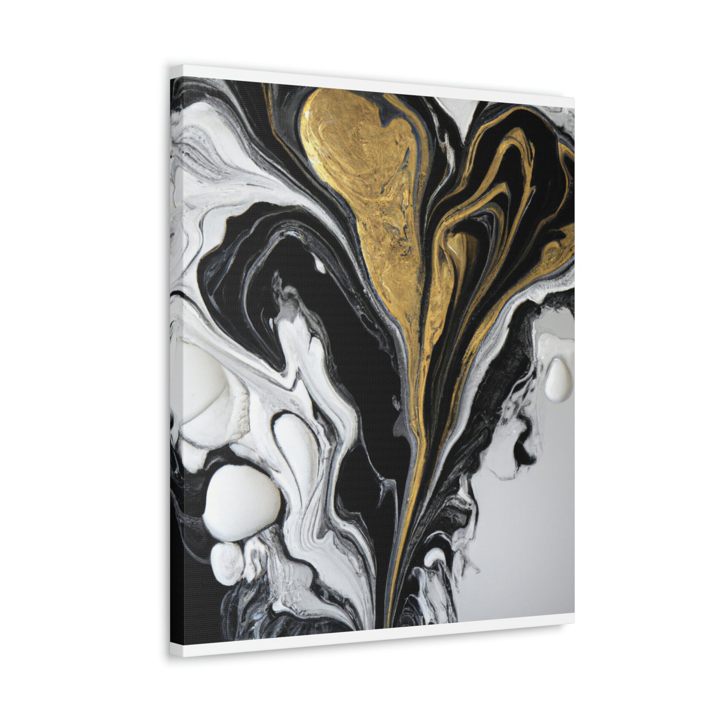Golden Splatter Mosaic - Canvas