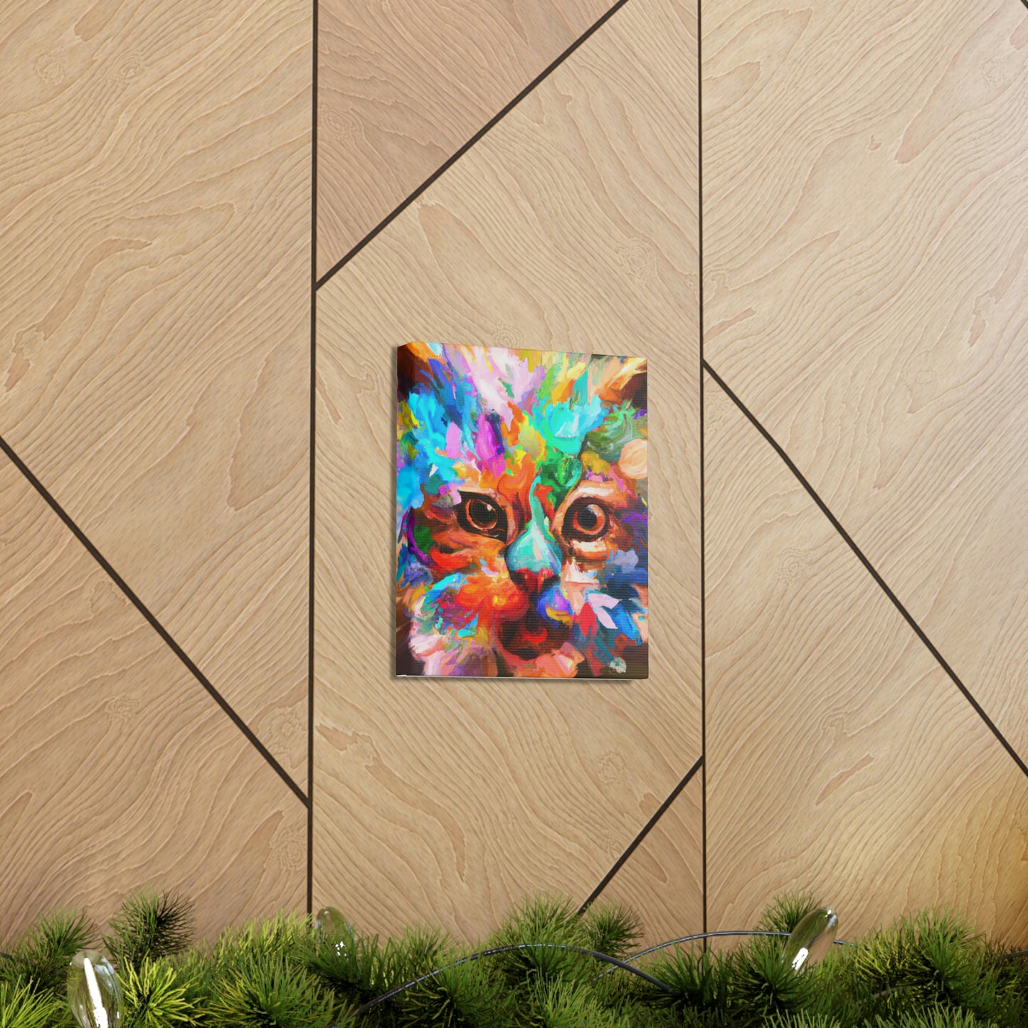 "Floral Feline" - Canvas