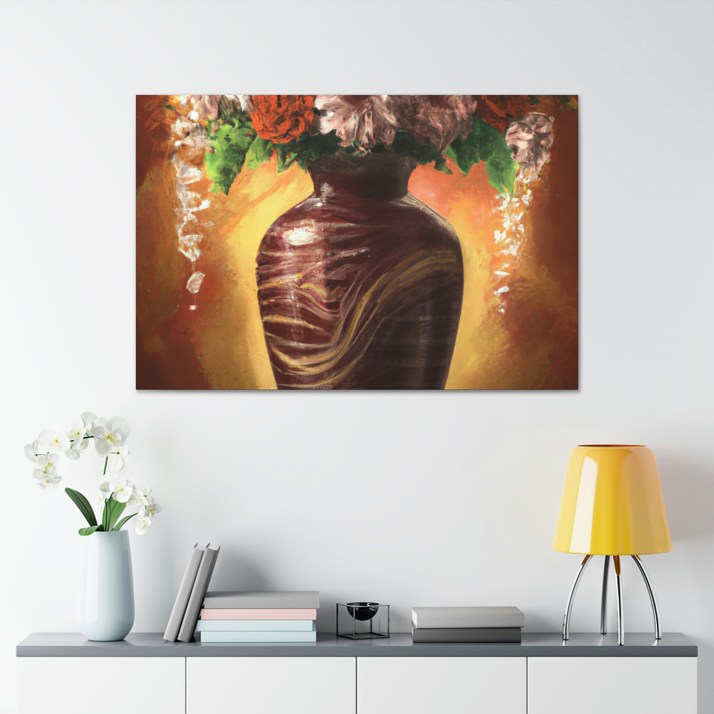 Floral Marvel Scene - Canvas