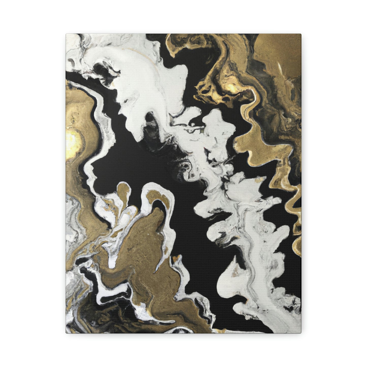 Gold Fluid Cascade. - Canvas
