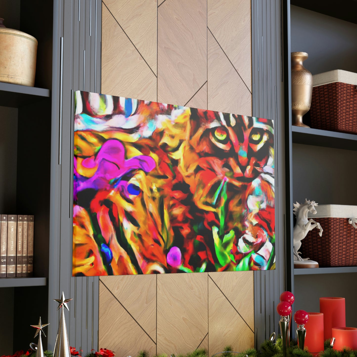 1. "Colored Flower Mix"
2. "Multi Flowered Cat"
3. "Digital Room Mix" - Canvas