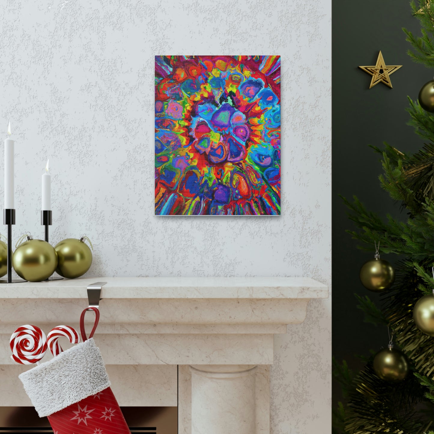 Trippy Floral. - Canvas